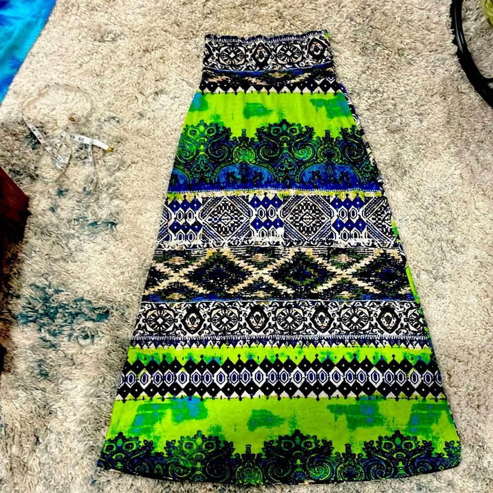 Soft stretchy long skirt